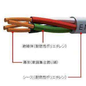 富士電線 エコ電線 耐燃性ポリエチレンキャブタイヤコード 4心 0.75mm2 