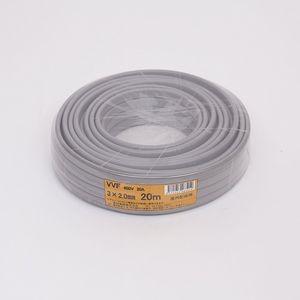 愛知電線 VVFケーブル 3芯 2.0mm 20m 灰色 VVF3×2.0M20 : 電材堂ヤフー 