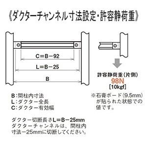 ネグロス電工 軽量間柱用ダクター取付金具 軽量間仕切り用 16D1・D1用