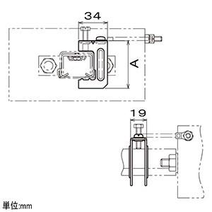 ネグロス電工 アース金具 レースウェイ 30・45型 DP1・2兼用 サイズ