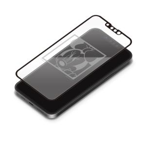 PGA iPhone 13/13 Pro用 抗菌液晶全面保護ガラス [ミニーマウス] PG-DGL21K02MNE｜dendenichiba
