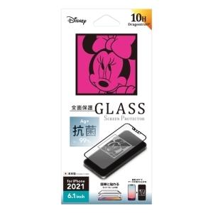 PGA iPhone 13/13 Pro用 抗菌液晶全面保護ガラス [ミニーマウス] PG-DGL21K02MNE｜dendenichiba｜02