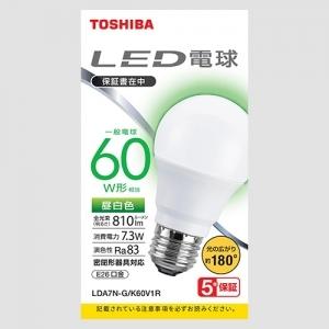 東芝 10個セット LED電球 A形 一般電球形 60W相当 広配光 昼白色 E26