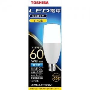 東芝 10個セット LED電球 T形 60W相当 昼光色 E17 LDT7D-G-E17/S/60V1 LED電球、LED蛍光灯 2022年ファッション福袋