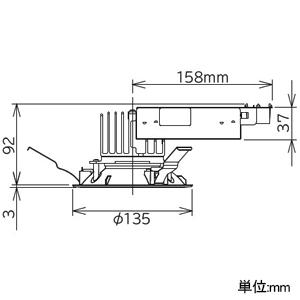 日立 LEDダウンライト 一般形 LED光源一体形 FHT42形クラス 昼白色 埋込穴φ125mm LDE4204WNの画像
