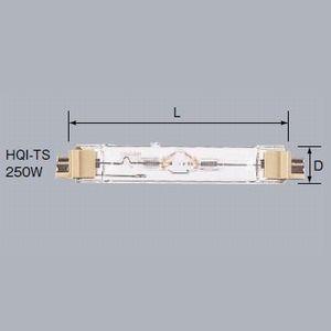 三菱 高演色コンパクトHIDランプ 両口金タイプ 250W 4200K Fc2口金 HQI-TS250W/NDL｜dendenichiba