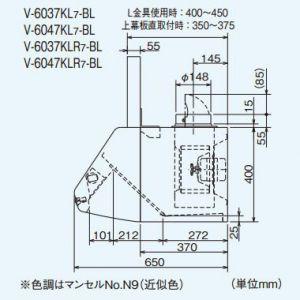 三菱 レンジフードファン ブース形(深形) 標準タイプ 給気 三菱 レンジフードファン ブース形(深形) 標準タイプ 給気