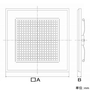 三菱（MITSUBISHI） ダクト用換気扇別売グリル 十字格子タイプ □390