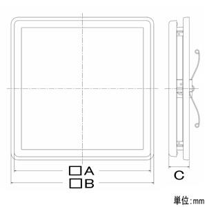 三菱 ダクト用換気扇別売グリル 着せ替えインテリアタイプ □330×46mm クールホワイト P-260GB3-W｜dendenichiba｜02