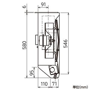 三菱 レンジフードファン 浅形 排気5方向 幅600mm V-316K7 三菱 レンジフードファン 浅形 排気5方向 幅600mm V-316K7