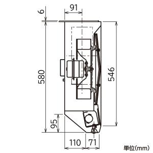 三菱 レンジフードファン 浅形 排気5方向 幅600mm V-316K7｜dendenichiba｜03