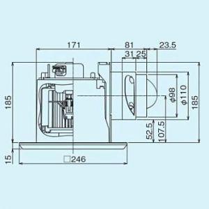 日本キヤリア(東芝) ダクト用換気扇 スタンダード格子タイプ 埋 日本キヤリア(東芝) ダクト用換気扇 スタンダード格子タイプ 埋