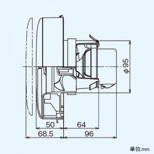 日本キヤリア(東芝) パイプ用ファン ぴたハネIII 風量形 電動パネル