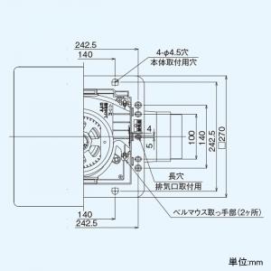日本キヤリア(東芝) ダクト用換気扇 ルーバーセットタイプ 低 日本キヤリア(東芝) ダクト用換気扇 ルーバーセットタイプ 低