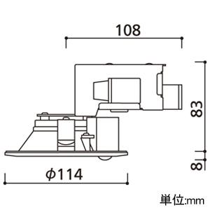 ODELIC（オーデリック） LEDダウンライト 人感センサー付 電球色 非調