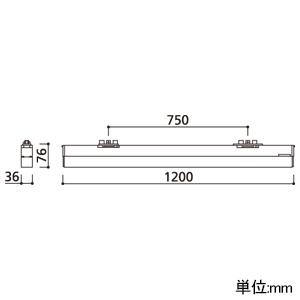 オーデリック LEDベースライト SOLID LINE SLIM レール取付専用 1200mmタイプ 電球色〜昼光色 調光・調色 ブラック OL291570R2M_1