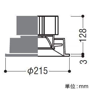 コイズミ照明 LEDベースダウンライト 浅型 埋込穴φ200mm 配光角55° 昼白色 電源別売 XD159504WW_1