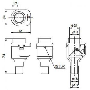 オーケー器材 ドレンホース用逆止弁 Φ14Φ16兼用 K-HDT1416 オーケー器材 ドレンホース用逆止弁 Φ14Φ16兼用 K-HDT1416