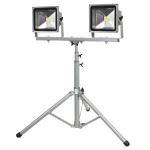 日動工業 LED作業灯50W 三脚2灯式 簡易防雨型 昼光色 6000K 定格光束3370Lm LPR-S50LW-3ME