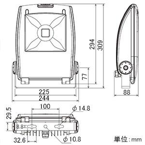 ジェフコム LEDフルカラー投光器 40W 単色16種・フルカラー自動変色 リモコン付 PDS-C01-40FL_2