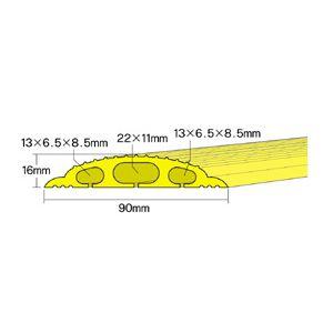 ジェフコム　屋内外兼用ソフトカラープロテクター　長さ8m×幅90mm×高さ16mm　ブラック　SFP-0911BK