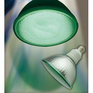 ジェフコム ケース販売 10個セット 蛍光ランプ形ビーム電球 PAR38型 120W相当 E26口金 グリーン EFR23-SG_set｜dendenichiba