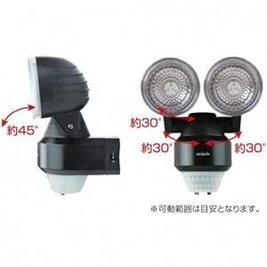大進 LED乾電池式センサーライト2灯式 200lm DLB-NS200｜dendenichiba｜02