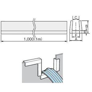 エッジング 標準グレード 屋内用 乳白 適応パネル厚:最小-1.6mm/最大-2.3mm 100本入 TE-024 【カムコネクタ】