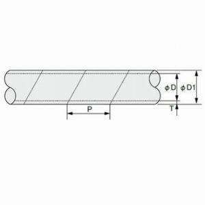 ヘラマンタイトン　スパイラルチューブ　6ナイロン製品　耐熱グレード　高温環境下　薄緑　内径4.0mm　100m巻　TS-4N-HS