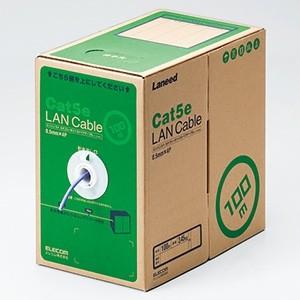 ELECOM LANケーブル ケーブルのみ CAT5E対応 レングスマーク付 環境配慮パッケージ 長さ100m パープル LD-CT2/PU100/RS｜dendenichiba