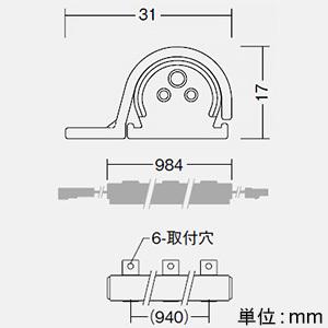 DAIKO LED一体型間接照明 LEDs Curve 防雨・防湿型 拡散タイプ DC24V専用 L980mm 電球色(3000K) 電源別売 LZW-93156YTWの画像