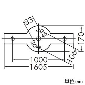 DAIKO ダクトレール 簡易取付式 スライドタイプ 回転30° スライド両側各300mmまで 白 DP-42034Wの画像