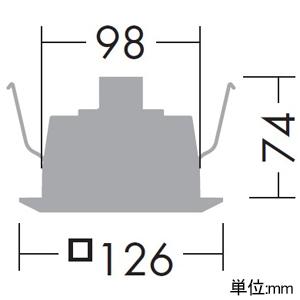 DAIKO LEDベースダウンライト 非調光タイプ LEDユニットフラット形6.5W 口金GX53-1 温白色 埋込穴□100 白木 DDL-5622AT_1