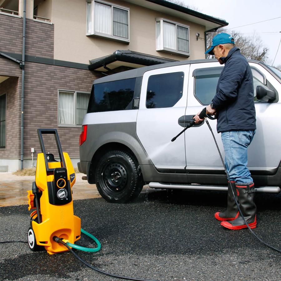 京セラインダストリアルツールズ 高圧洗浄機 単相100V 消費電力:1450W 高圧ホース10m付 自吸機能付 AJP-1700VGQ 699751Aの画像