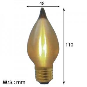アサヒ ケース販売 25個セット スーパーキャンドル電球 C48 120V40W 全光束:360lm 口金:E26 糸なしクリヤー C48 E26 120V-40W_setの画像