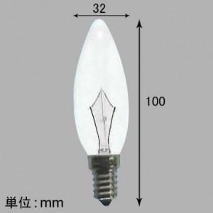 アサヒ（asahi） シャンデリア球 C32 105V25W 全光束210lm E14口金段付
