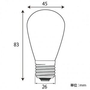 アサヒ 100個セット サイン球 ST45 110V10W 全光束:50lm 口金:E26 ホワイト ST45 E26 110V-10W(S)_100setの画像