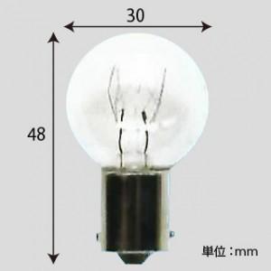 アサヒ 100個セット パトランプ 回転灯 G30 24V5W 全光束:20lm 口金:BA15S クリヤー G30 BA15S 24V-5W(C)_100set_1