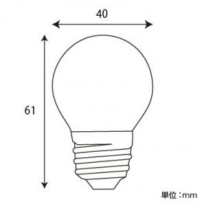 アサヒ 100個セット サイン用 G40 120V8W 全光束:40lm 口金:E17 クリヤー G40 E17 120V-8W(C)_100setの画像