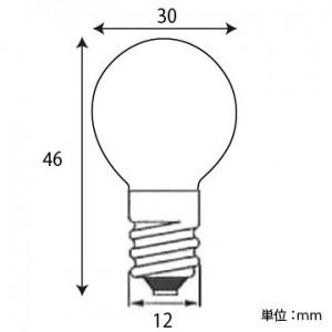 アサヒ（asahi） 透明カラー球 G30 110V5W 口金:E12 透明レッド G30