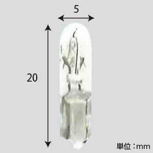 アサヒ ケース販売 100個セット ウェッジ球 T5 24V1.4W クリヤー T5 ウエッジ 24V-1.4W_setの画像