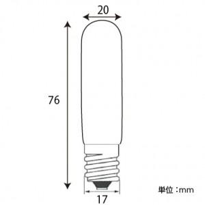 アサヒ 100個セット スペース球 T20 110V20W 全光束:150lm 口金:E17 フロスト スペースキュウ T20 E17 110V-20W(F)_100set_2
