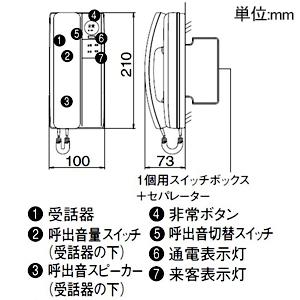 アイホン セキュリティドアホン親機 戸建用 受話器式 AC電源直結式 壁