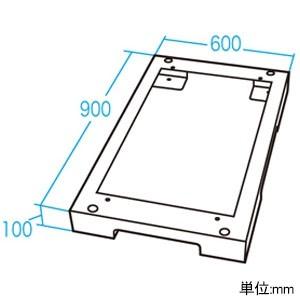 サンワサプライ チャンネルベース CP-SVNシリーズ専用 奥行き900mm用 ライトグレー CP-SVCB6090N｜dendenichiba｜02