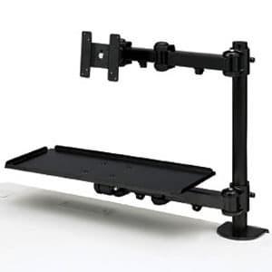 SANWA SUPPLY - サンワサプライ デュアルシステムアーム 液晶見せびらかす腕+鍵盤台 クランプ式 CR-天使の都市601 AV周辺機器-壁掛け金具