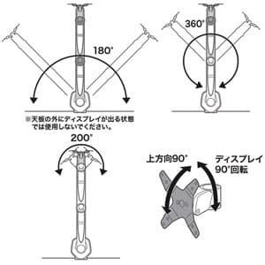 サンワサプライ 水平多関節液晶モニターアーム 1面タイプ デスク取付けタイプ クランプ式 CR-LA1002N_3