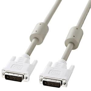 サンワサプライ DVIディスプレイ用ケーブル デュアルリンクモード対応 フェライトコア付 1m KC-DVI-DL1K