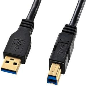 サンワサプライ USB3.0対応ケーブル USB-IF認証タイプ 1m ブラック KU30-10BK｜dendenichiba