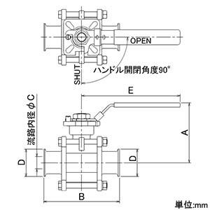 カクダイ サニタリーボールバルブ フルボアタイプ ボルト締付構造式 呼び1 5s ハンドルロック機構付 691 31 C 電材堂ヤフー店 通販 Yahoo ショッピング