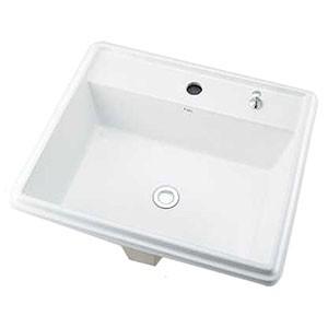 カクダイ 角型洗面器 Luju 1ホール オーバーカウンタータイプ 容量12 5l 排水 専用4 排水上部セット オーバーフロー機能付 493 151h 電材堂ヤフー店 通販 Yahoo ショッピング